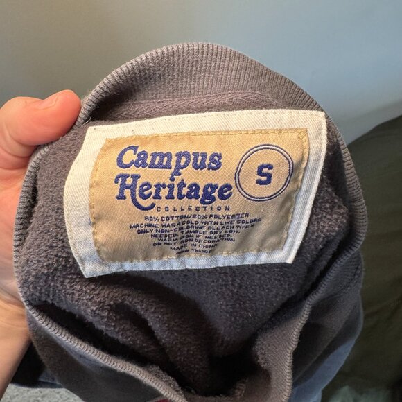 Campus Heritage University of Wisconsin Grey and Red Collared Sweatshirt - Picture 10 of 10